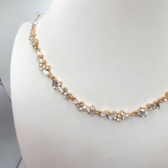 Rhinestone Goldtoned Necklace - Picture 4 of 7